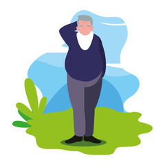 happy grandparents day flat design