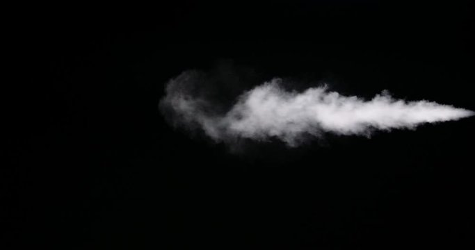 Vapour isolated on black background