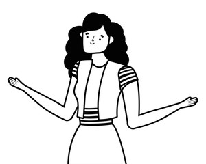 Isolated avatar woman vector design