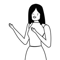 Isolated avatar woman vector design