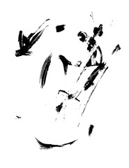 acrylic abstract black brush