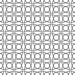 Naklejka premium Tile black and white vector pattern for seamless decoration wallpaper