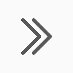 right arrow icon, forward vector