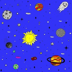 Fototapeta premium Space drawing