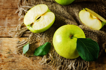 Apples with leaves