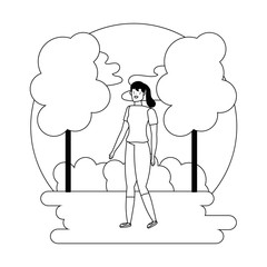 Isolated avatar woman vector design