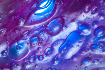 Liquid art gel blue and violet background