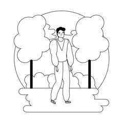 Isolated avatar man vector design