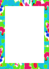White Frame with Decorated Borders