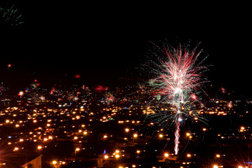 new year party night fireworks