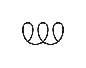 White Icon design template element on black