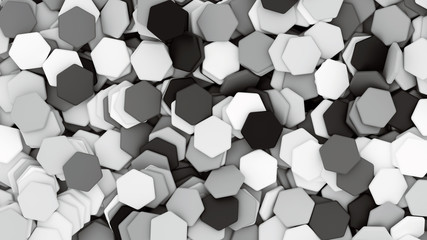 3d illustration of honeycomb abstract background