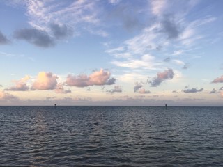Sunrise on the beach at Key West, Florida.