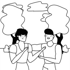 Isolated avatar men vector design