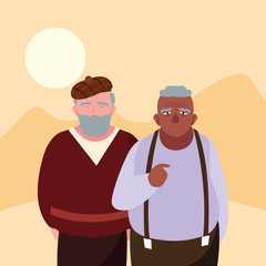 happy grandparents day flat design