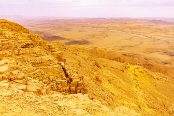 Sunset view of Makhtesh (crater) Ramon