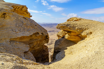 Landscape of Makhtesh (crater) Ramon (from mount Ardon)