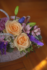 bouquet of white roses