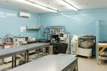 Pastry and dough-making room, professional food-making