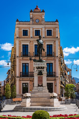 Obraz premium Statue of Capitan Moreno in Antequera in Malaga, Andalusia, Spain