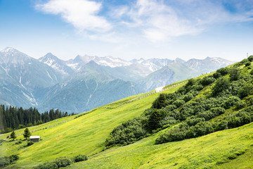 Fototapeta na wymiar Mountain Range In Austrian Alps