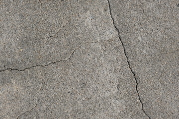 Crack in concrete on the streets of Los Angeles for interior design