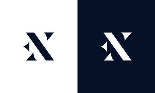 Abstract letter EX logo. This logo icon incorporate with abstract shape in the creative way.