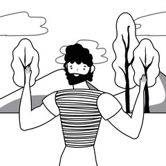 Isolated avatar man vector design