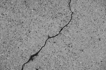 Crack in concrete on the streets of Los Angeles for interior design