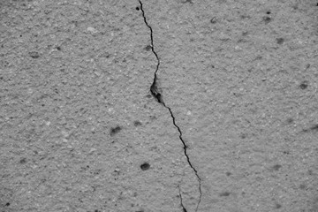 Crack in concrete on the streets of Los Angeles for interior design