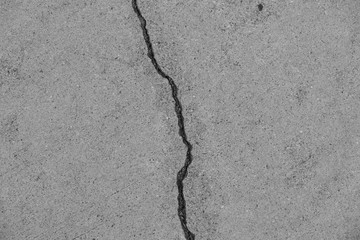 Crack in concrete on the streets of Los Angeles for interior design