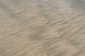 Two color sand beach due to undertow. Geometric abstract pattern left by ocean tide