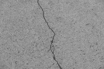 Crack in concrete on the streets of Los Angeles for interior design