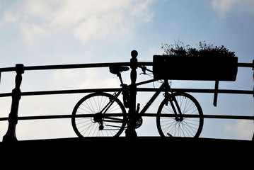 Fototapeta na wymiar Bicicletta ad Amsterdam