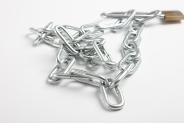 Chains  on white background