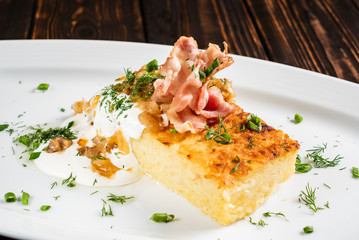 Potato babka is a savoury dish, popular especially in Belarus and Poland