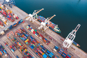 Harbor Container ship About international exports.