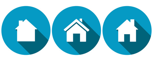 Symbols for home, house, cottage