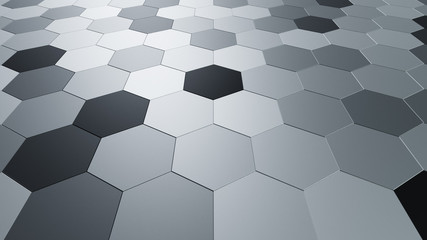 3d illustration of honeycomb abstract background 4k resolution
