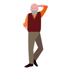happy grandparents day flat design
