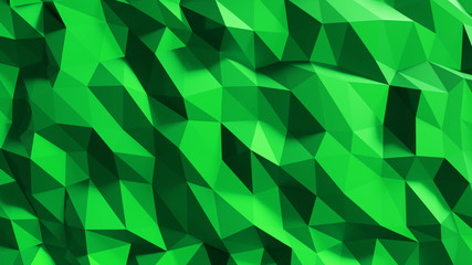Plakat 3d ILLUSTRATION, of abstract crystal background, triangular texture, wide panoramic for wallpaper