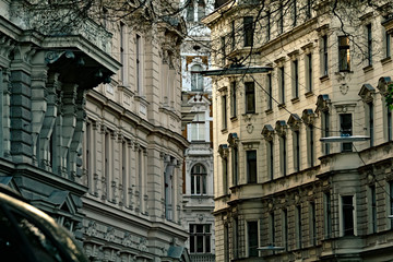 Edificios de la ciudad de Viena. Arquitectura urbana. 