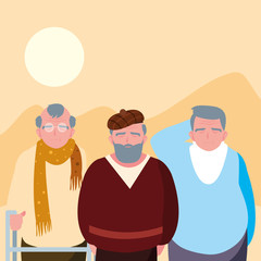 happy grandparents day flat design