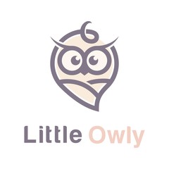 Fototapeta premium Cute baby owl vector logo