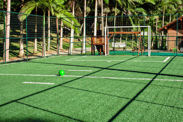 Fototapeta premium soccer goal on the field