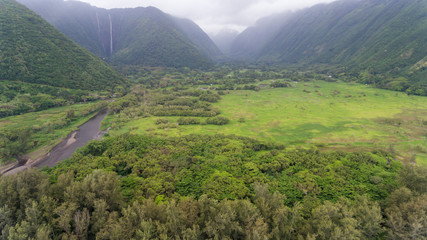 Aerial view of the Hamakua Coast on the Big Island of Hawaii - 283124854