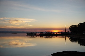 Fototapeta na wymiar Sunset at the dock