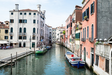Canal And Old Historic Houses In Venice