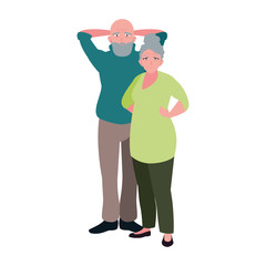 happy grandparents day flat design