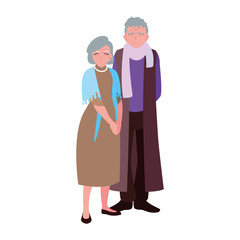 happy grandparents day flat design